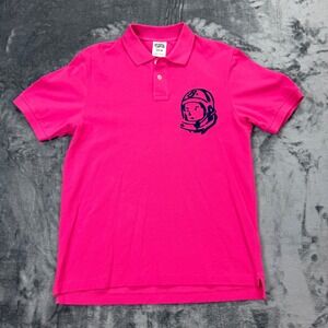 Billionaire Boys Club Mens Pink Astronaut Logo Cotton Pique Polo Shirt Size M